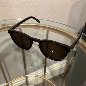 Yves Saint Laurent Wayfarer-Style Sunglasses, Dark Brown